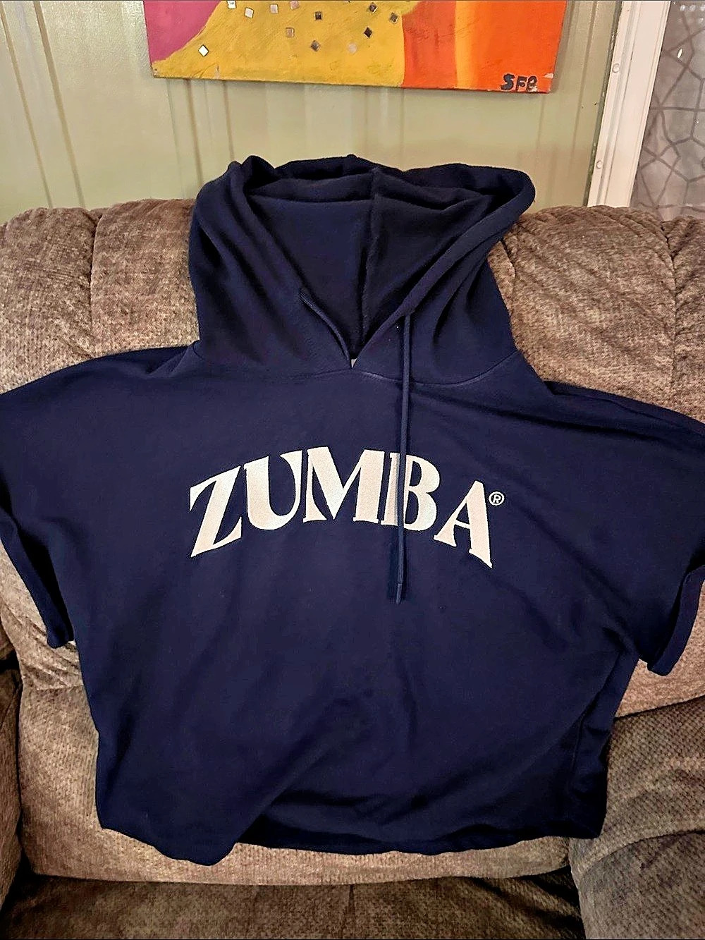 Zumba Wear Spicy Hoodie Blue Short Sleeve